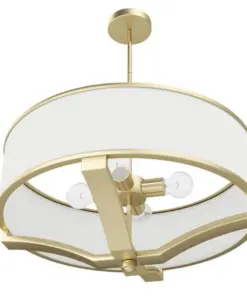 LAMPA WISZĄCA GERDO OLD GOLD złota oprawa biały klosz styl glamour ozdobna