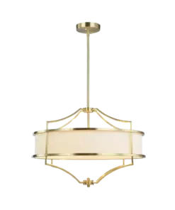 LAMPA WISZĄCA STESSO OLD GOLD M złota oprawa biały klosz nowoczesna glamour