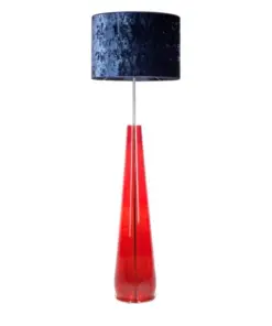 LAMPA-PODLOGOWA-4concepts-Berlin-Czerwona-50×35-cm-Piekna-szklana-podstawa-granatowy-abazur