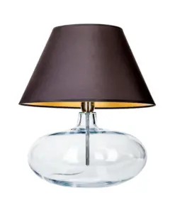 LAMPA STOŁOWA 4concepts Stockholm Transparentna Glamour Czarny Abażur