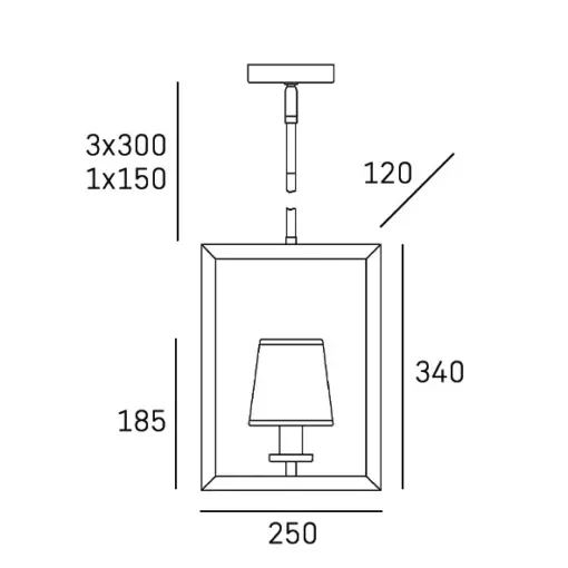 LAMPA WISZĄCA London srebrne wykończenie, biały abażur w stylu nowojorskim, jednopunktowa, wymiary