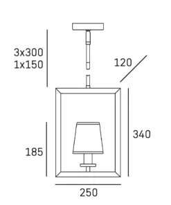 LAMPA WISZĄCA London srebrne wykończenie, czarny abażur w stylu nowojorskim, jednopunktowa, wymiary