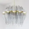 LAMPA WISZĄCA Reykjavik szklane sople, szampańskie wykończenie, styl glamour, unikatowa