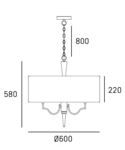 LAMPA WISZĄCA Washington okrągła, niklowane wykończenie, czarny abażur, styl klasyczny, dekoracyjna