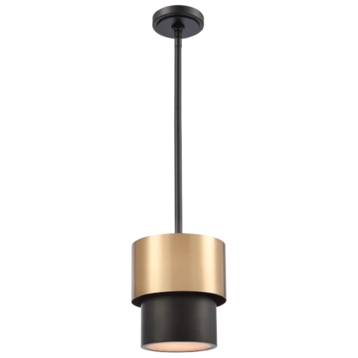 LAMPA WISZĄCA Coburg okrągła, czarno-mosiężna, modern classic S